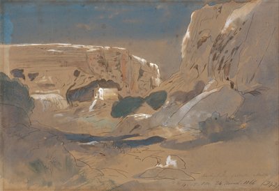 Felsiges Tal von Mosta, Malta von Edward Lear